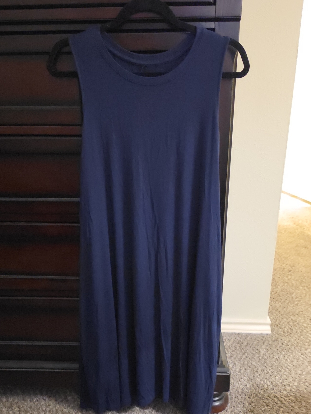 Time and Tru Navy Crewneck Maxi Dress